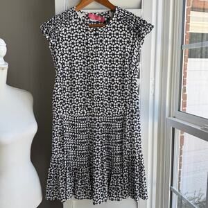REBECCA MINKOFF Dress Size Small Navy White Cassandra Heart